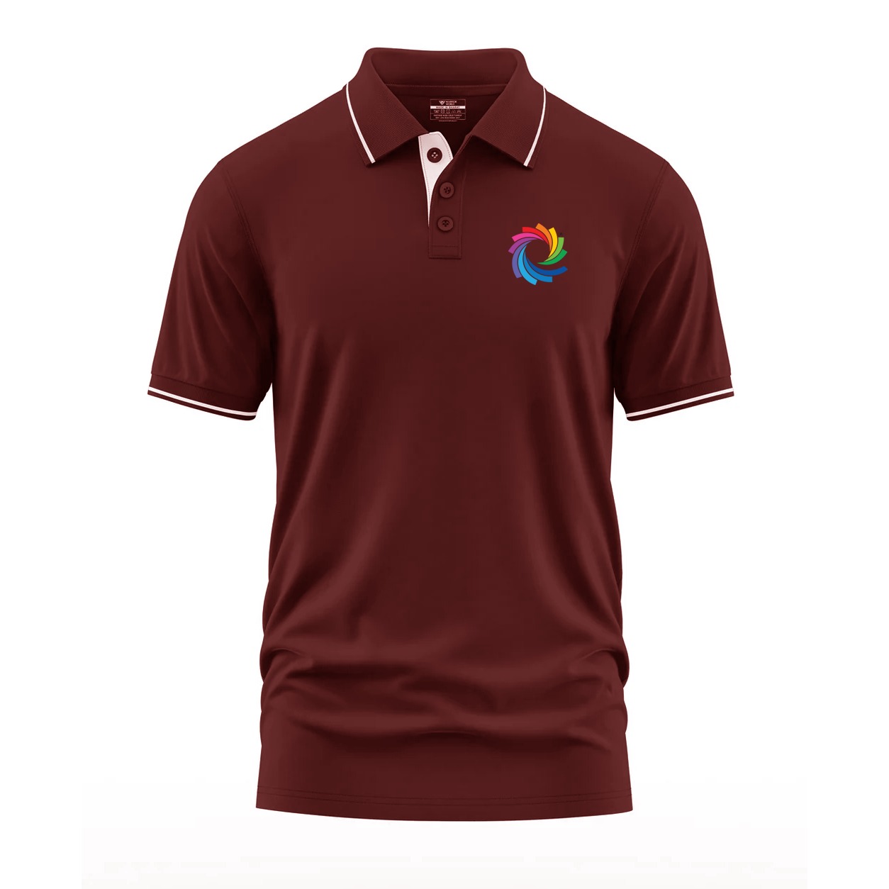 College Polo T-Shirt (Maroon)