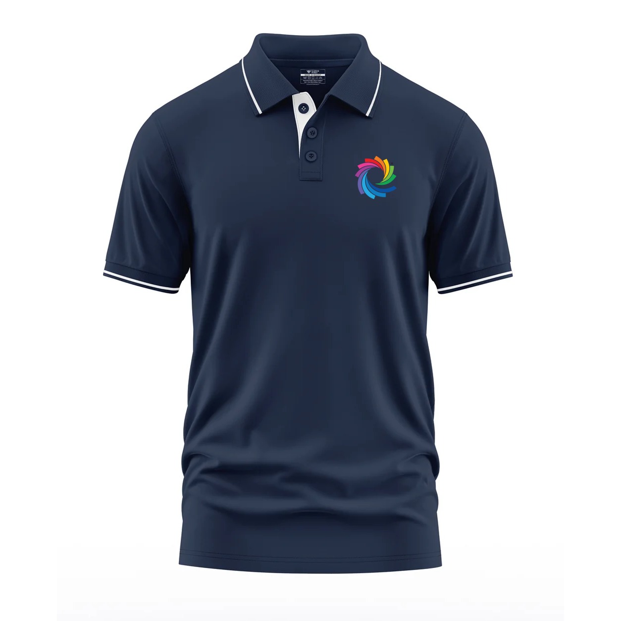 College Polo T-Shirt (Navy)