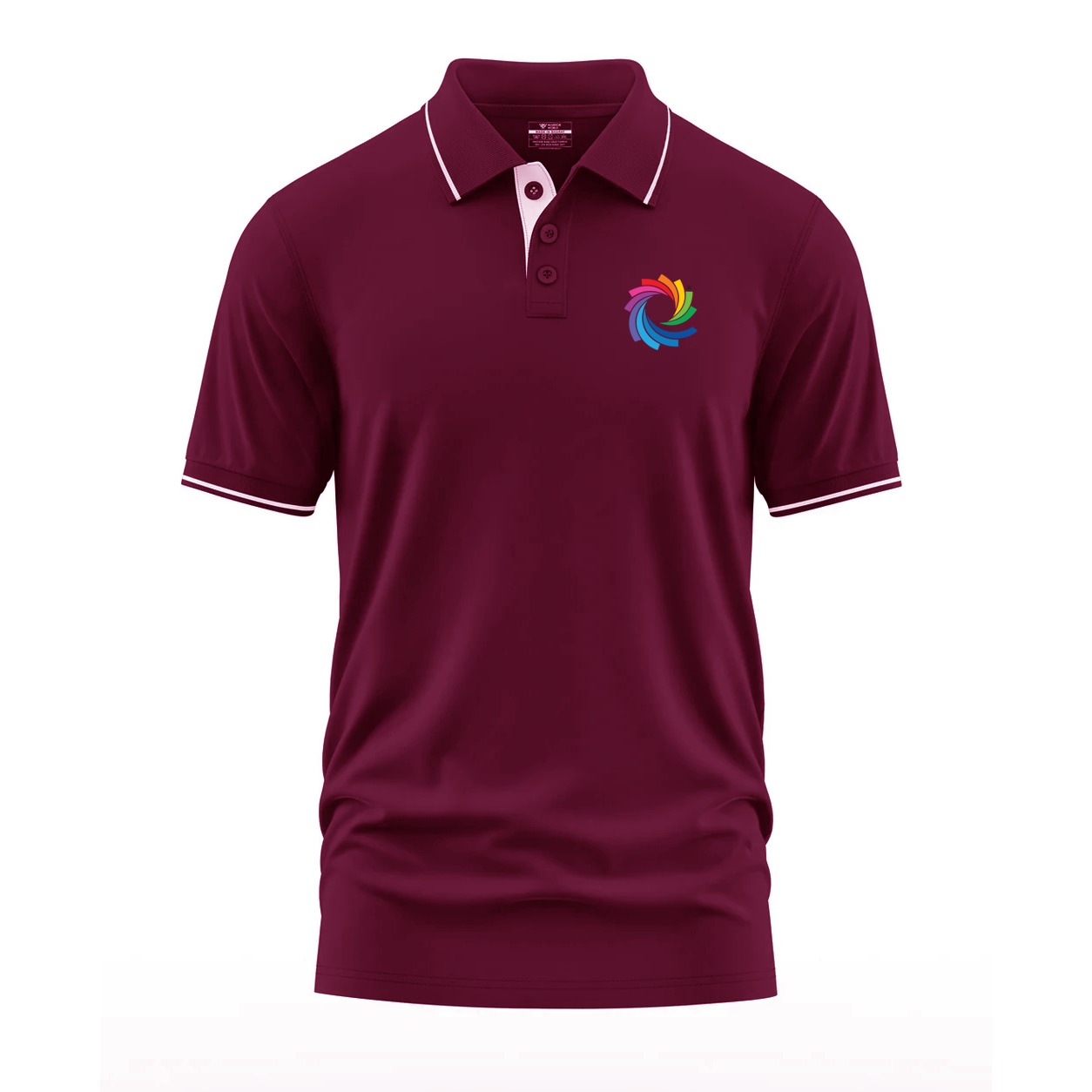 College Polo T-Shirt (Wine)